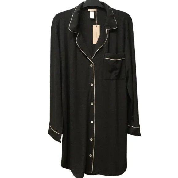 Eberjey Gisele TENCEL Modal Sleepshirt Charcoal Gray - Picture 2 of 4